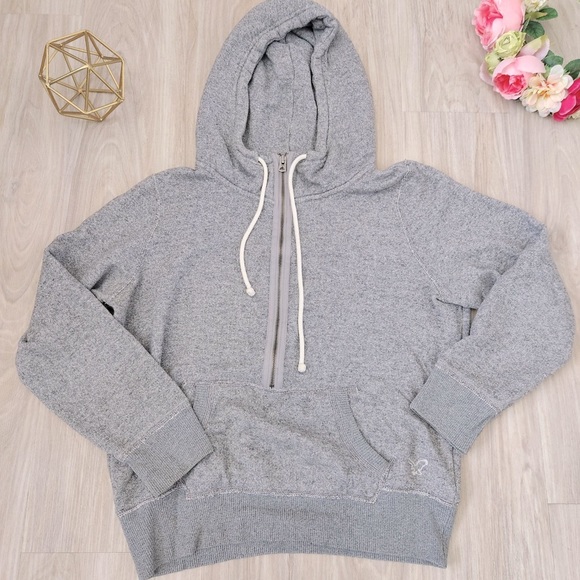 American Eagle 🦅 Grey Half Zip Hoodie - Picture 1 of 4